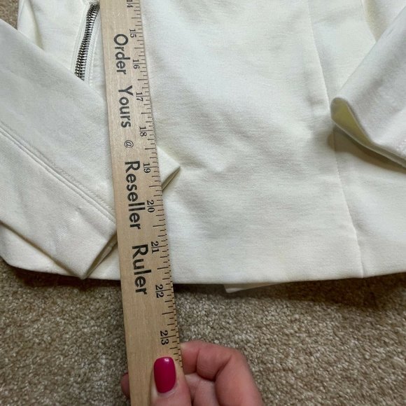 Blank NYC Jacket Small Womens Casual Zipper Moto White Ladies Casual New Classic - Picture 11 of 11
